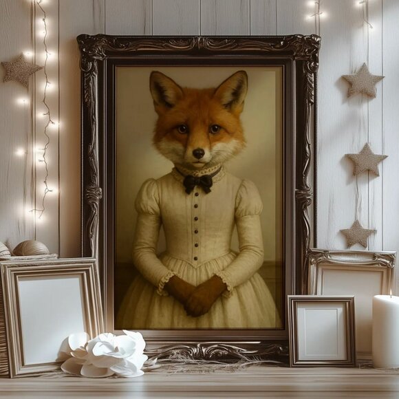 Original Victorian Fox Art Print + Digital Copy - Picture 2 of 10